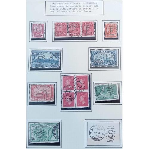 332 - OVAL PARCEL CANCELLATIONS: A collection in an album of mainly Small Queen issues but some other QV-Q... 