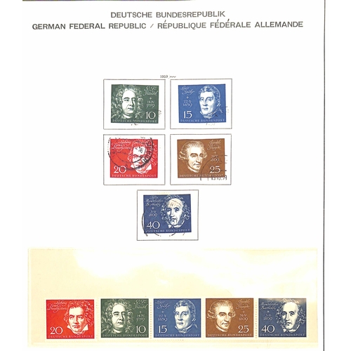 416 - WEIMAR & WEST GERMANY COLLECTION: Two albums with many sets and ranges on printed Schaubek and Safe ... 