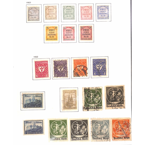 419 - COLLECTION TO 1945: One very well-filled binder with a large qty of ranges from earliest North Germa... 