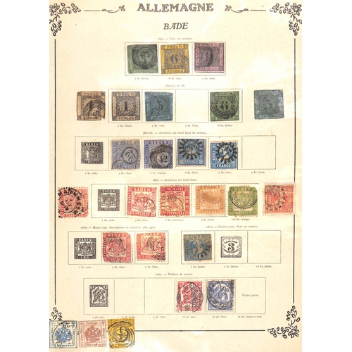 419 - COLLECTION TO 1945: One very well-filled binder with a large qty of ranges from earliest North Germa... 