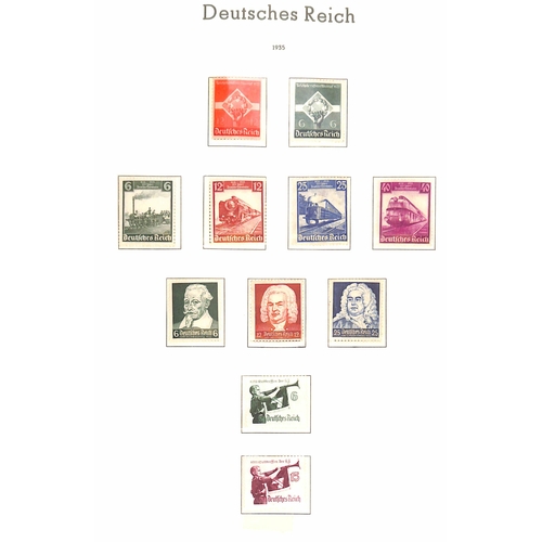 420 - THIRD REICH: Lighthouse printed, hingeless album for 1933-45 period. Many better mint or used ranges... 