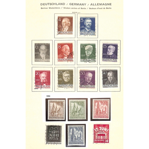 428 - WEST BERLIN: Collection from earliest-1990 in Schaubek album, virtually complete after 1949. Much mi... 