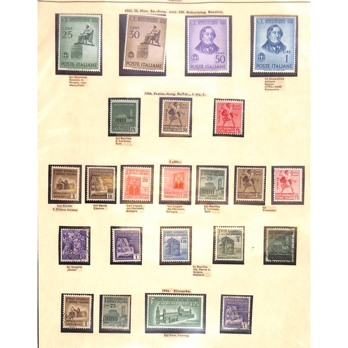 505 - ITALY & COLONIES, ETC: Binder with the early to modern, mint & used collection to c.2013. A general ... 