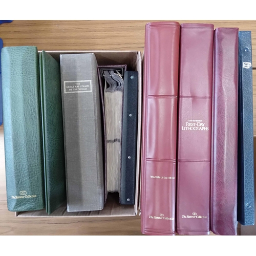 56 - VARIOUS COLLECTIONS: Two boxes holding 10 large printed albums from c.1980s. Mainly worldwide mint i... 