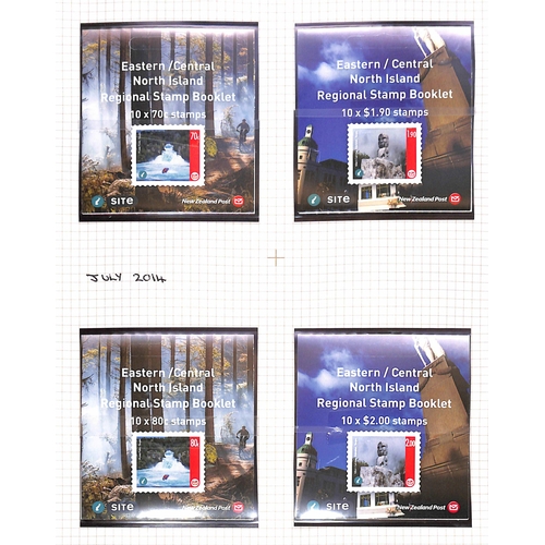 772 - 2010-2016 REGIONAL POSTAL LABELS - BOOKLETS: Collection with examples of booklets issued for Kaikour... 