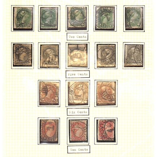 332 - OVAL PARCEL CANCELLATIONS: A collection in an album of mainly Small Queen issues but some other QV-Q... 