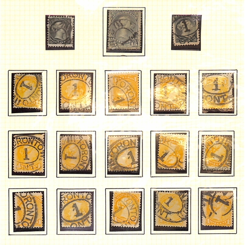 332 - OVAL PARCEL CANCELLATIONS: A collection in an album of mainly Small Queen issues but some other QV-Q... 