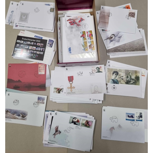 137 - VERY RECENT FDCs: Shoe box with a collection of very modern FDCs from 2008-2021. All in superb condi... 