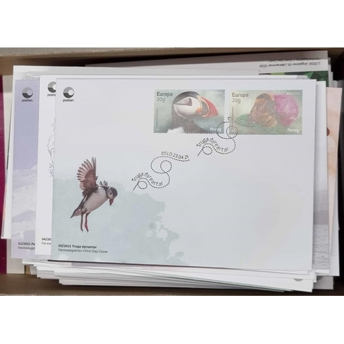 137 - VERY RECENT FDCs: Shoe box with a collection of very modern FDCs from 2008-2021. All in superb condi... 