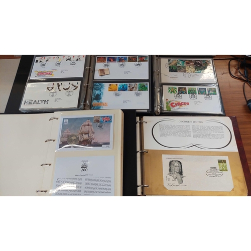 219 - FDCs, MARITIME HERITAGE, RAILWAYS, ETC: Collection of 13 binders, come with printed pages, housing a... 