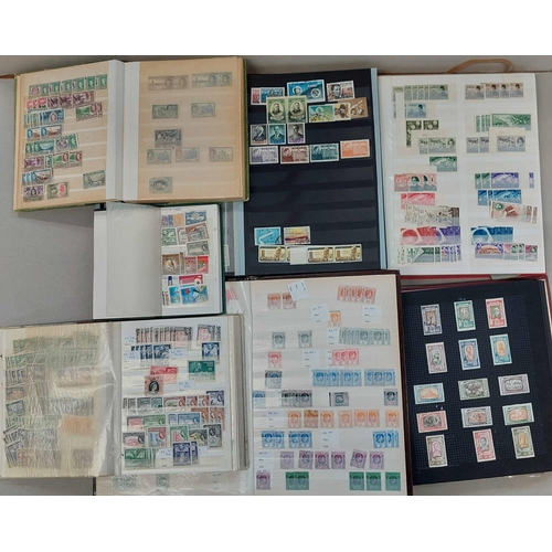 31 - COMMONWEALTH COLLECTIONS, ETC.: Carton housing several stock books with single country, duplicated, ... 