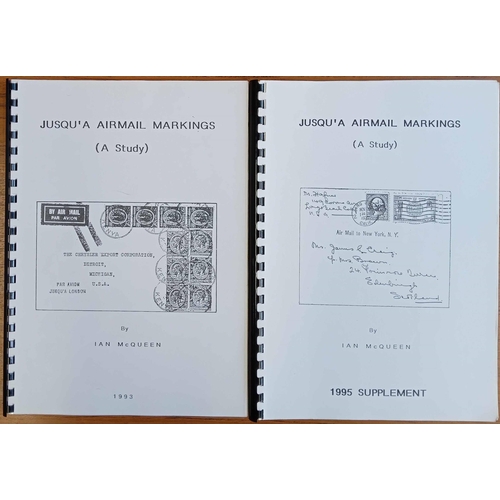 409 - INSTRUCTIONAL MARKS: 'Airmail Directional Handstamps (A Study)' vols. 1 & 2 + Supplement, and 'Jusqu... 