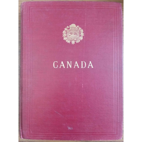 428 - CANADA: ITS POSTAGE STAMPS & POSTAL STATIONERY by Howes (1911). HB with plates in a pocket at the fr... 