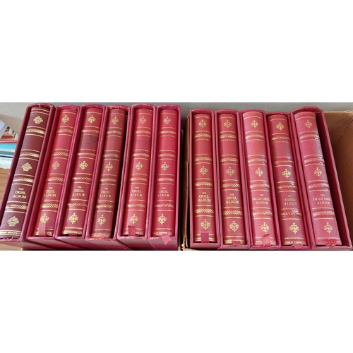 86 - SG ORIEL ALBUMS: Eleven albums in red with gilt lettering on spines, each with original slip cases. ... 