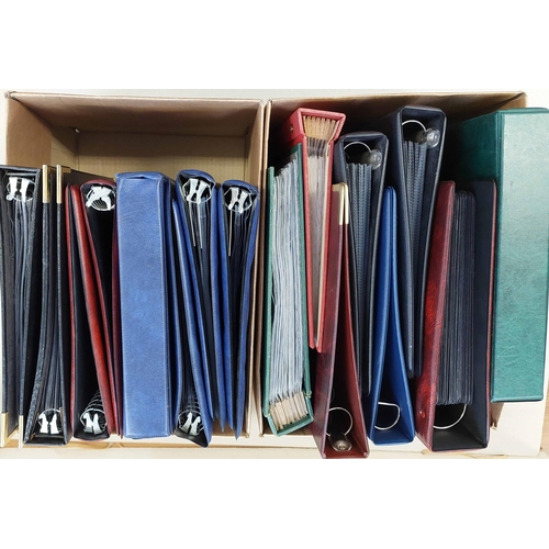 88 - EMPTY BINDERS: Selection of 16 binders/cover albums, variety of brands/unbranded, etc. Mostly 22-rin... 