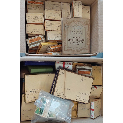 90 - LARGE ACCUMULATION OF SETS IN CIGARETTE PACKETS & ALBUMS: Two cartons housing c.200+ sets & part set... 