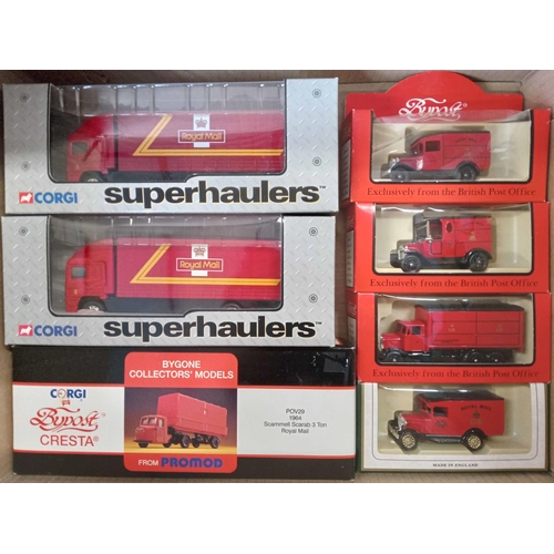 92 - POST OFFICE VEHICLE MODELS: Four large cartons housing a collection of 71 Corgi, Matchbox, Dinky, Ro... 