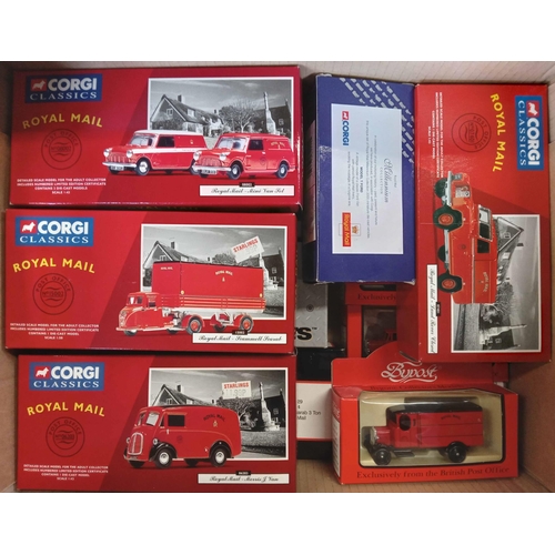 92 - POST OFFICE VEHICLE MODELS: Four large cartons housing a collection of 71 Corgi, Matchbox, Dinky, Ro... 