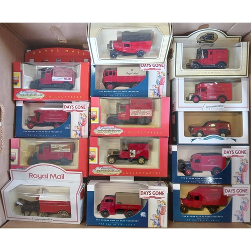 92 - POST OFFICE VEHICLE MODELS: Four large cartons housing a collection of 71 Corgi, Matchbox, Dinky, Ro... 