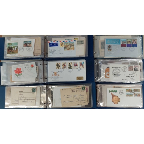 36 - DIVERSE RANGE OF WORLDWIDE COVERS: Carton holding 8 albums of cards/covers inc. commemoratives, Comm... 