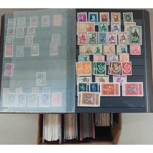 102 - EARLY TO MODERN, MINT & USED COLLECTIONS: Carton housing four stock books and a binder, two of the s... 