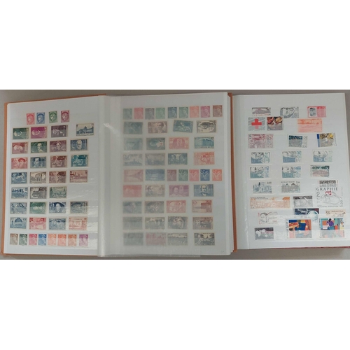 115 - MINT COLLECTION, 1900s-1989: Two large stock books (one almost empty) with an exclusively mint colle... 