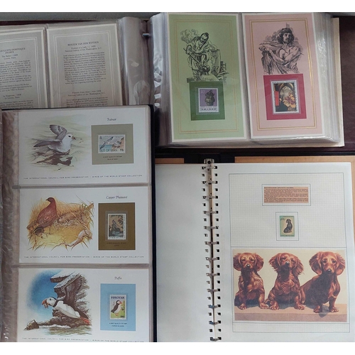 76 - VARIOUS COLLECTIONS: Ten large, printed albums from c.1980. Topics covered include Birds, Lithograph... 