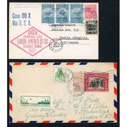 103 - NORTH ATLANTIC AIR SERVICES ETC: 1928-37 interesting group of flown envs (15) + a card carried on va... 