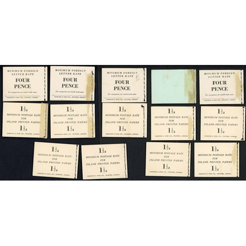 1334 - KGVI 1/- AND 6d BOOKLETS: Thirteen 1/- booklets and a 1938 6d booklet (SG BD3 £150) in a packet. Som... 