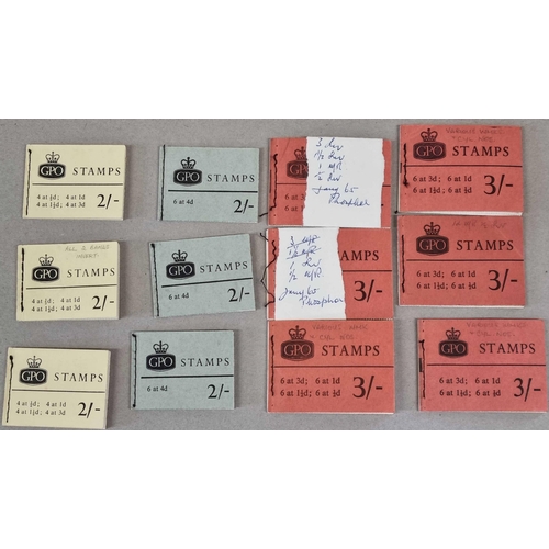 1336 - 1960s 2/- and 3/- WILDING BOOKLETS: Range of 3/- booklets (6, varying condition) from March 1960 to ... 