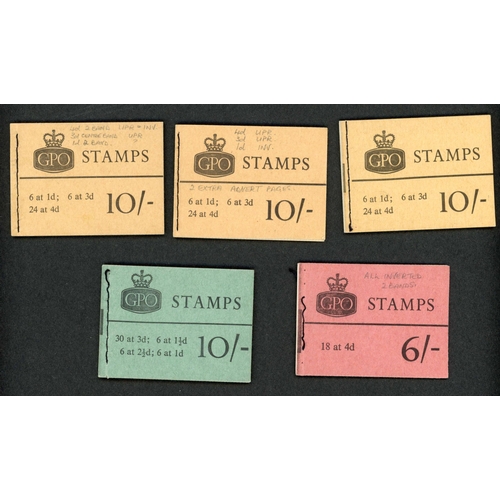 1337 - 1965-1967 10/- & 6/- BOOKLETS: Four 10/- Wilding booklets: July 1963 10/- (SG X6 £180);  Aug. 1965, ... 