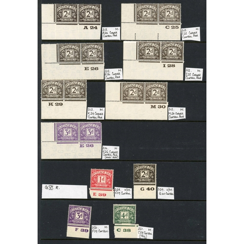 1341 - KGV-QEII WITH CONTROLS: A mint mainly unmounted collection of postage dues on 4 sides of stockpages ... 