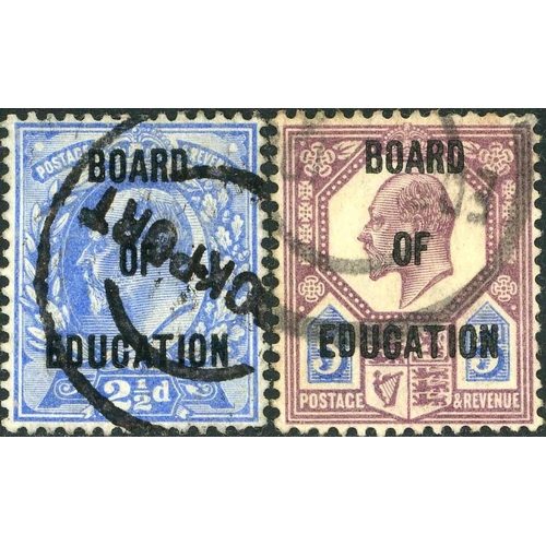 1343 - ARMY OFFICIAL & BOARD OF EDUCATION USED GROUP - Army inc. 1896 2½d purple/blue (4), 1901 6d purple/r... 