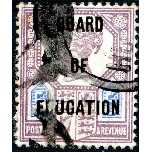 1344 - BOARD OF EDUCATION - used 1902 5d purple & blue, BPA cert. (2022) notes 'small surface thin on D of ... 