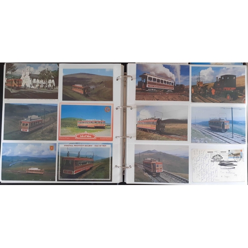 143 - ISLE OF MAN, SNAEFELL MOUNTAIN RAILWAY ETC: An extensive collection in a 6-up album of 1920s (some e... 