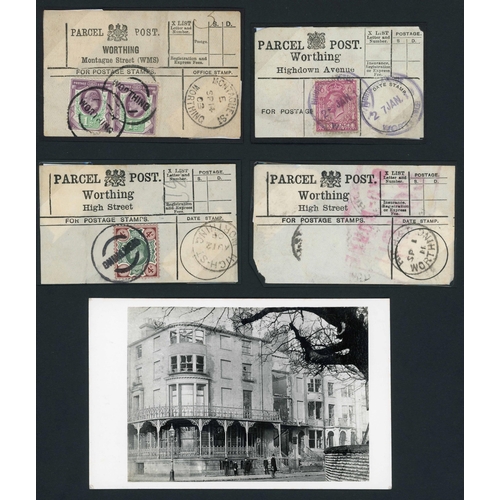 1482 - WORTHING TOWN SUB-OFFICES - 'HI - N': 1891-1988 range mounted on pages (2 labels with stamps removed... 