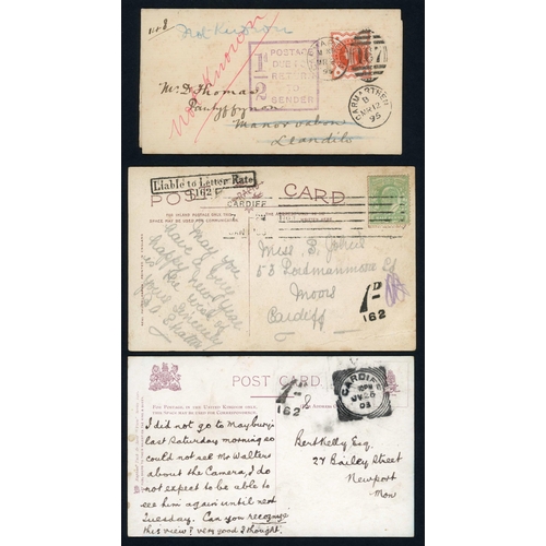 1491 - VARIETY OF POSTAGE DUE TYPES & OTHER INSTRUCTIONAL MARKS: A group of mainly PPCs and a few covers 18... 