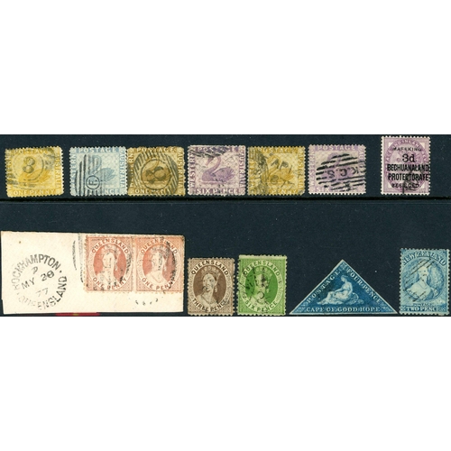 17 - MOSTLY QV MIXTURE - inc. unused (no gum) Bahamas 1d lake SG16 (£900 for mint); COGH 1864 4d blue SG1... 