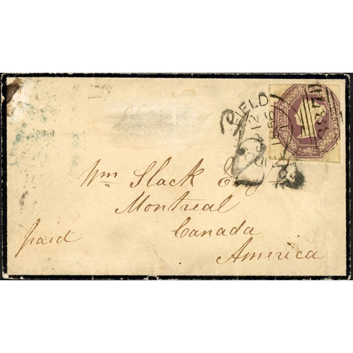 1760 - EARLY QV PERIOD OVERSEAS MAIL; Quartet with 26 Feb. 1844 EL to Cologne with Huddersfield single-arc ... 