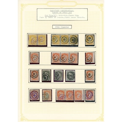 241 - 'TARGET' TYPE FANCY CANCELS: A collection neatly presented on album leaves spanning 1851-1900, mostl... 