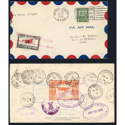 261 - AIRMAILS - THE COLLECTION OF COVERS WITH SEMI OFFICIAL ISSUES: 1927-34 envs (22) with various semi-o... 