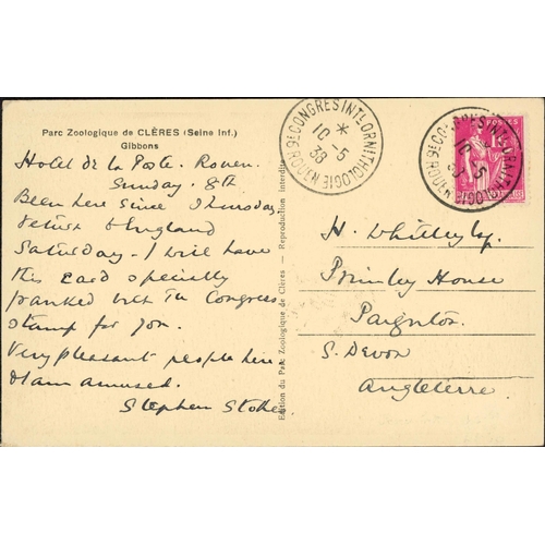 322 - EXHIBITION/SPECIAL EVENT CANCELS & MAIL; Range inc. 1907 PPC to Paris franked 5c tied by 