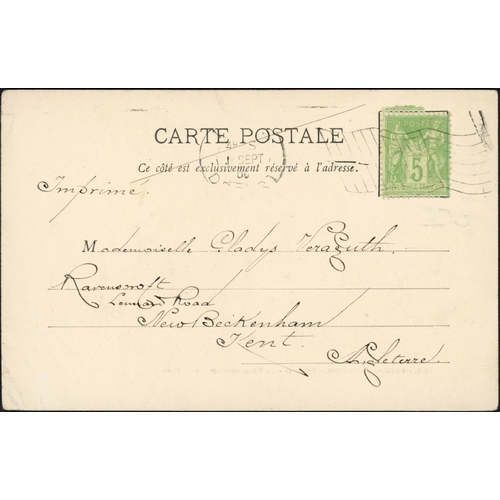 323 - POSTAL MECHANISATION GROUP; Range with identified types inc. 1900 PPC to England franked 5c and sent... 