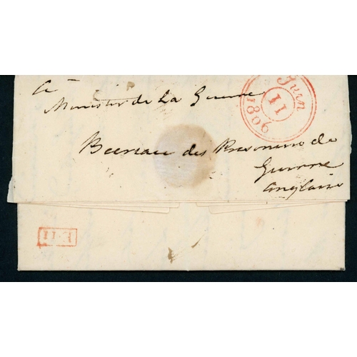 55 - ** NAPOLEONIC WARS - LETTERS FROM P.O.W.s REGARDING RELEASE, BACK-PAY & 4-MONTH LEAVE: Very fine 17 ... 