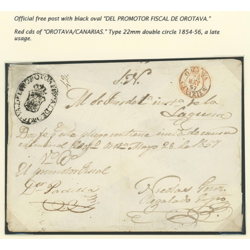 697 - 19th CENTURY TENERIFE OFFICIAL MAIL & 