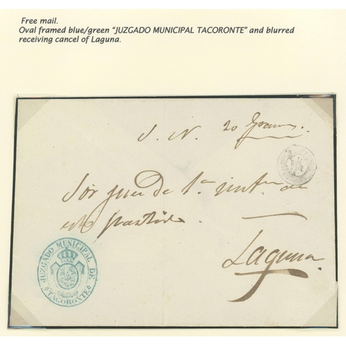 697 - 19th CENTURY TENERIFE OFFICIAL MAIL & 