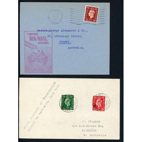 71 - THE EMPIRE AIR MAIL SCHEME STAGE 3 - THE PACIFIC AREA ETC.: 1938 envs. (46), the majority carried on... 