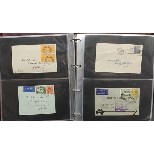 173 - KGV/KGVI COVER COLLECTION: Binder with a c.1911-56 collection of covers & cards displaying a wide ra... 