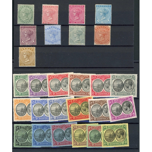 23 - BRITISH WEST INDIES MINT GROUPS ON STOCK CARDS: Barbados 1874 ½d & 1d, 1875 ½d & 4d, SG 65, 66, 72 &... 