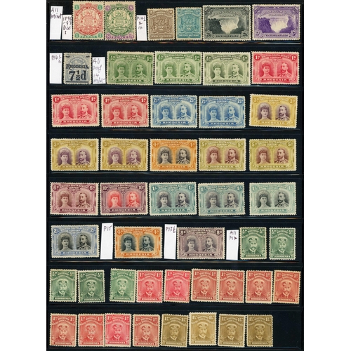 653 - 1896-1923 MINT & USED COLLECTION: Five sides of stock sheets with mint & used collection of Double H... 